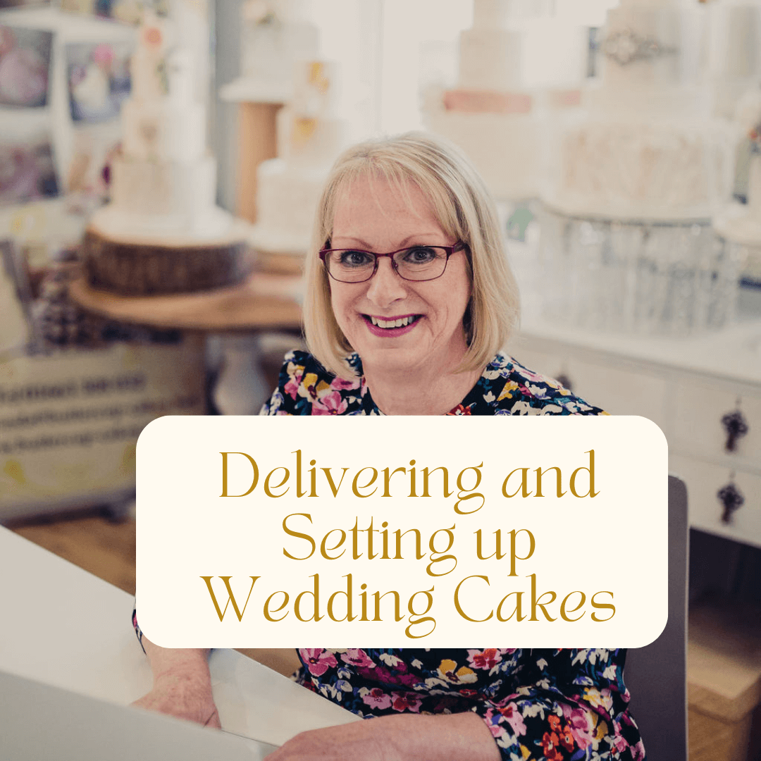 Delivering and setting up wedding cakes
